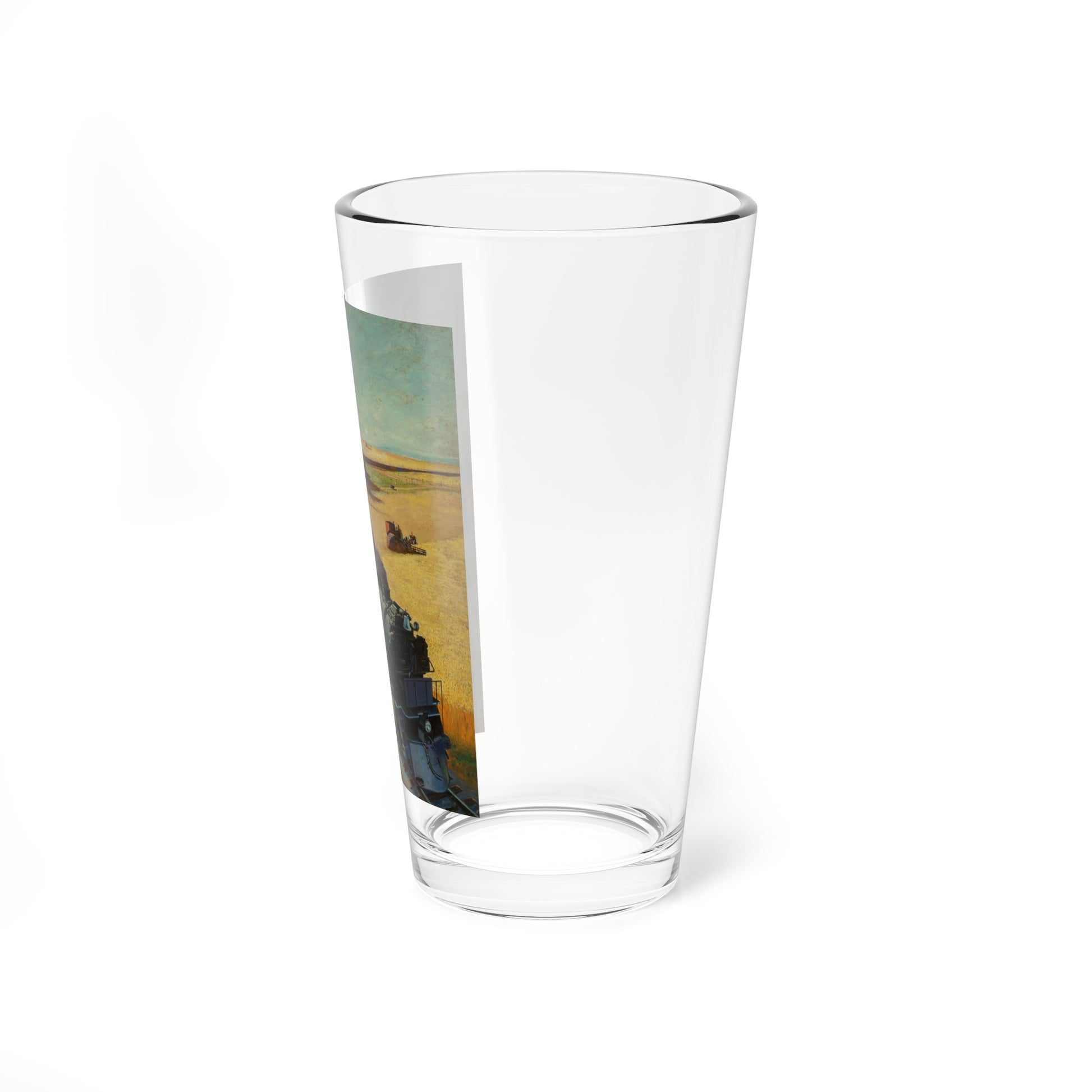 Northern Pacific at Grain Silo (Magazine Illustration) Pint Glass 16oz-Go Mug Yourself