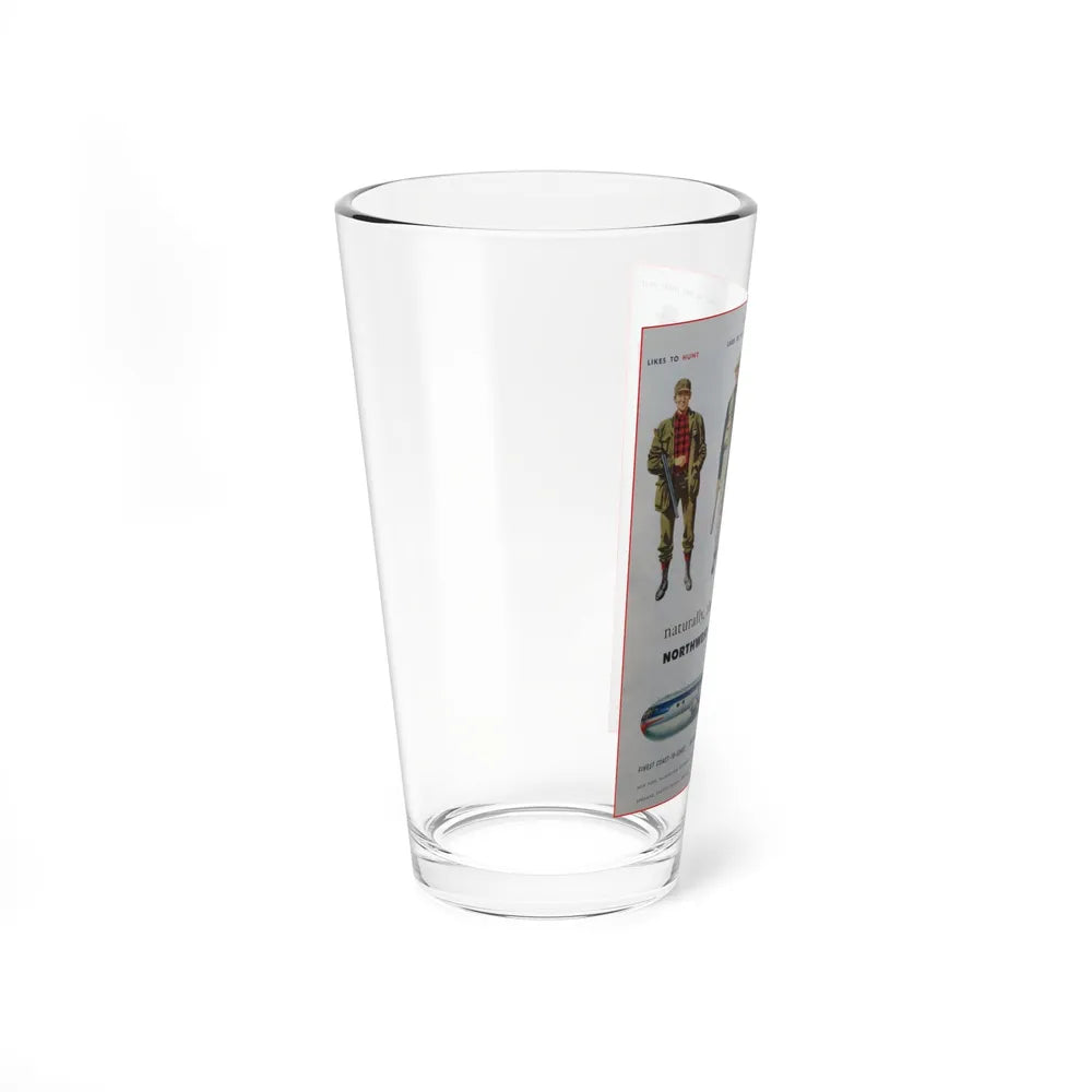 Northwest Airlines advertisement (Magazine Illustration) Pint Glass 16oz-Go Mug Yourself