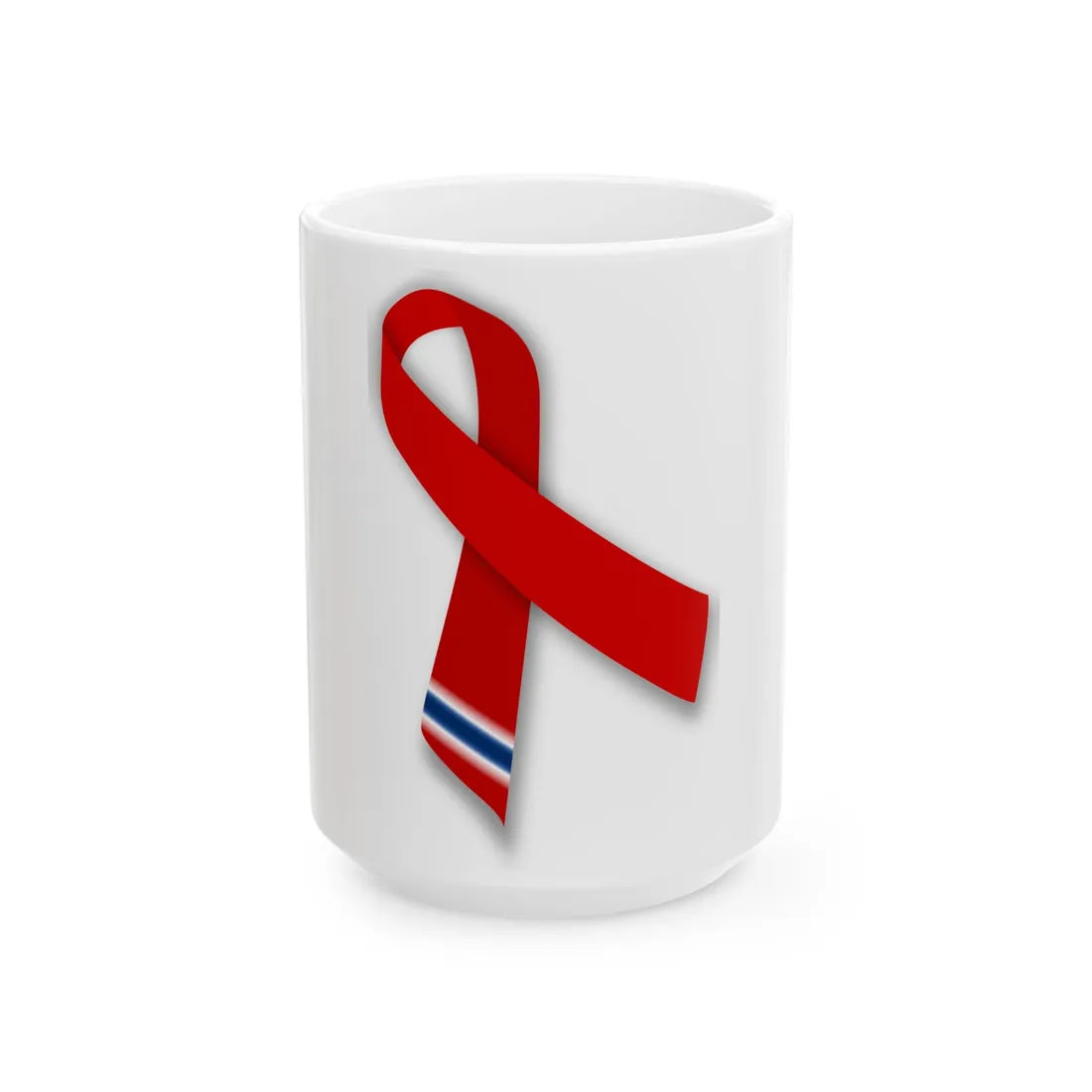 Norway and Thailand ribbon (Norway) White Coffee Mug 15oz - Go Mug Yourself
