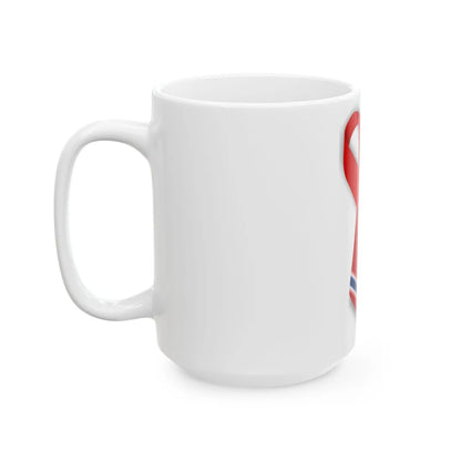 Norway and Thailand ribbon (Norway) White Coffee Mug - Go Mug Yourself