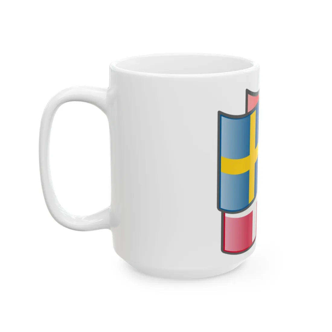 Norway-Denmark-Sweden (Denmark) White Coffee Mug - Go Mug Yourself