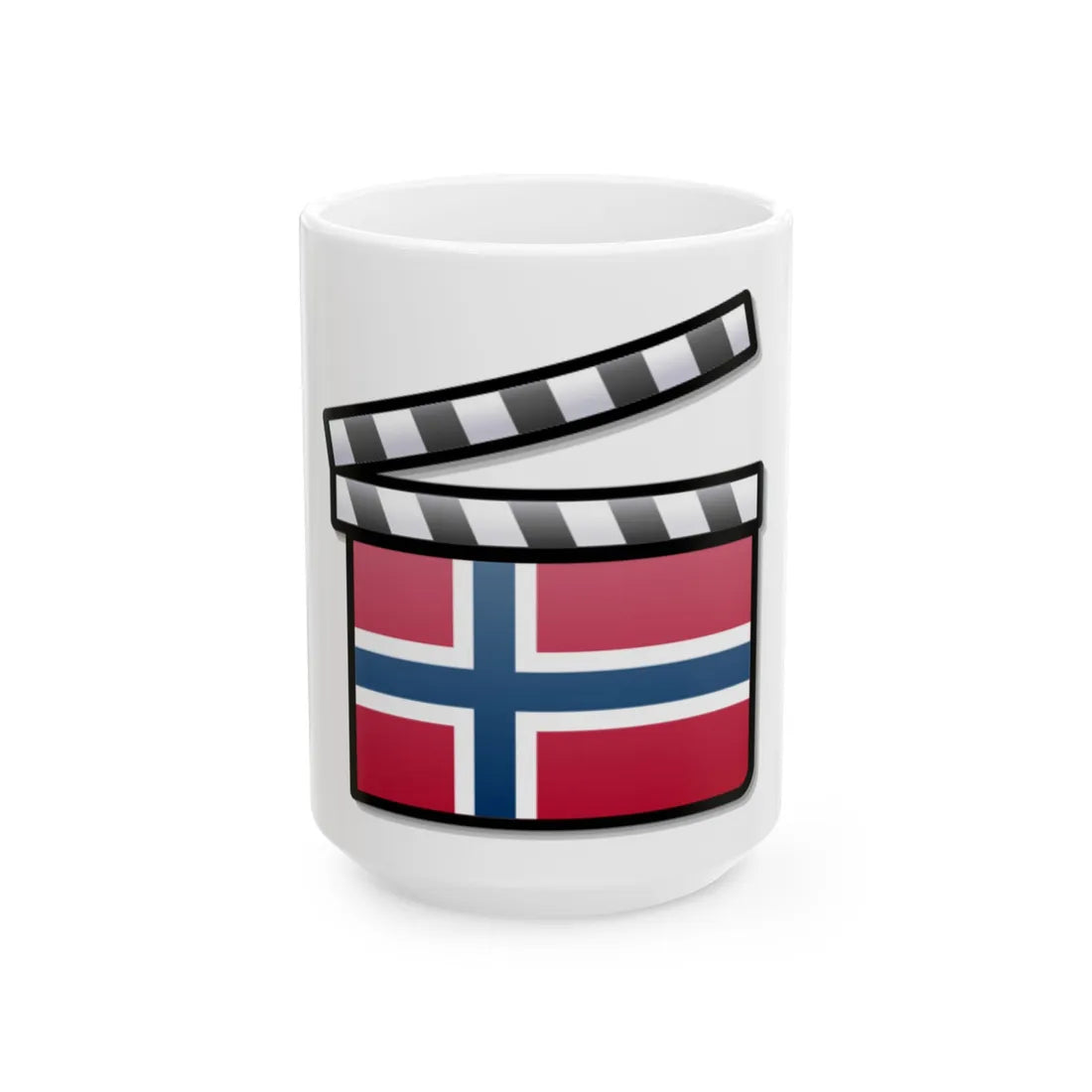 Norway film clapperboard (Norway) White Coffee Mug 15oz - Go Mug Yourself