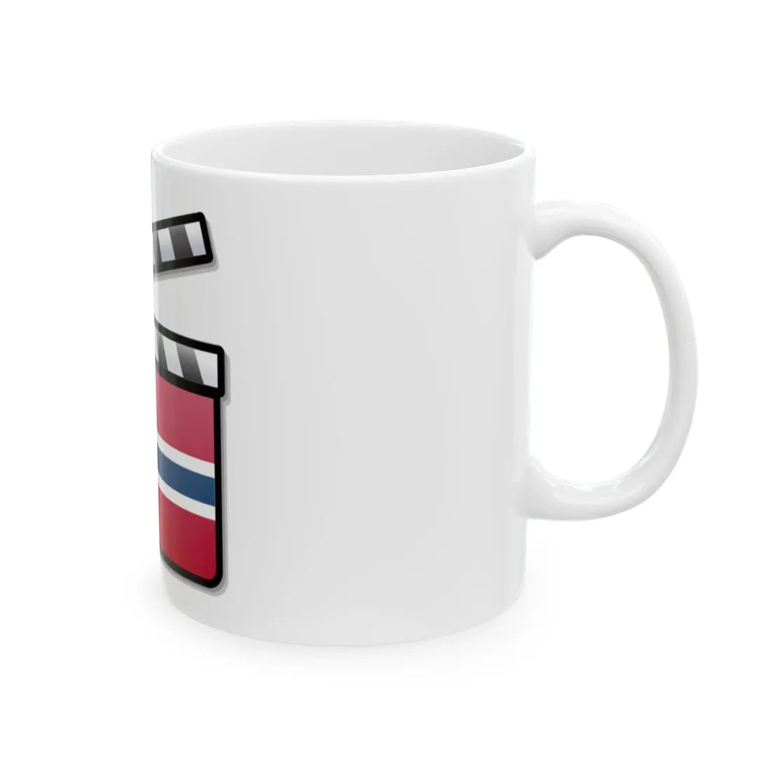 Norway film clapperboard (Norway) White Coffee Mug - Go Mug Yourself