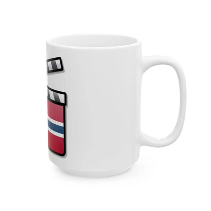 Norway film clapperboard (Norway) White Coffee Mug - Go Mug Yourself