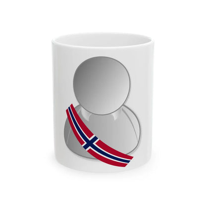 Norway politic personality icon (Norway) White Coffee Mug 11oz - Go Mug Yourself