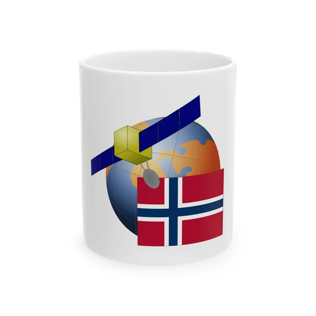 Norway-Satellite (Norway) White Coffee Mug 11oz - Go Mug Yourself
