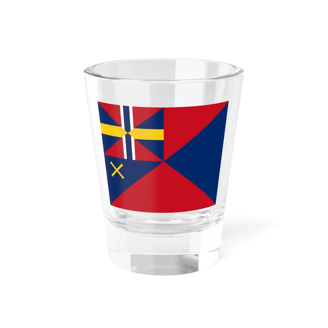 Norwegian command flag 1844-1858 - Commanding Admiral (Estonia) Shot Glass 1.5oz 1.5oz - Go Mug Yourself