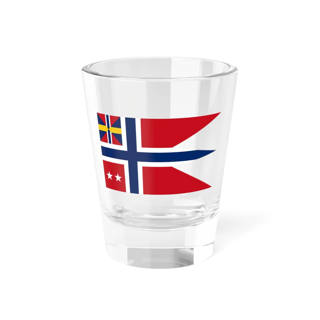 Norwegian command flag 1875-1905 - Vice Admiral (Estonia) Shot Glass 1.5oz 1.5oz - Go Mug Yourself