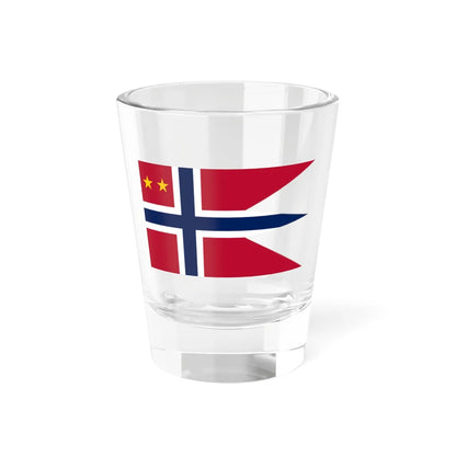 Norwegian Major General rank flag (Norway) Shot Glass 1.5oz 1.5oz - Go Mug Yourself