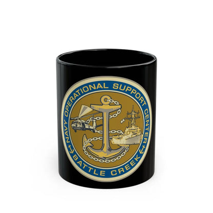 NOSC BC SHIELD (U.S. Navy) Black Coffee Mug-11oz-Go Mug Yourself