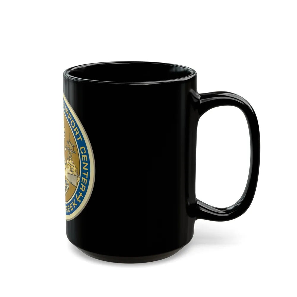 NOSC BC SHIELD (U.S. Navy) Black Coffee Mug-Go Mug Yourself