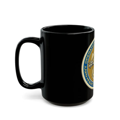 NOSC BC SHIELD (U.S. Navy) Black Coffee Mug-Go Mug Yourself