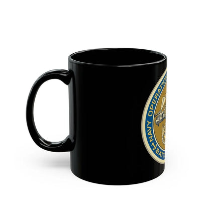 NOSC BC SHIELD (U.S. Navy) Black Coffee Mug-Go Mug Yourself