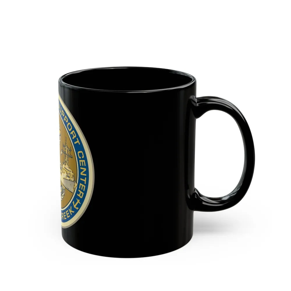 NOSC BC SHIELD (U.S. Navy) Black Coffee Mug-Go Mug Yourself