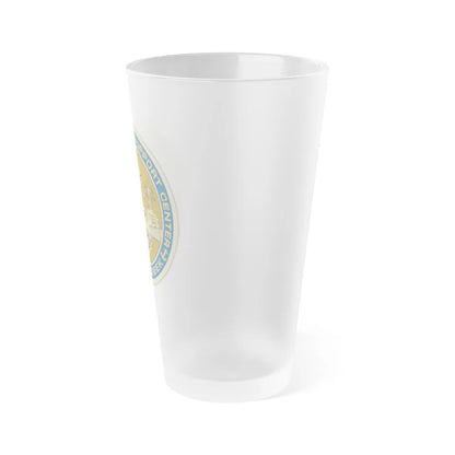 NOSC BC SHIELD (U.S. Navy) Frosted Pint Glass 16oz-Go Mug Yourself