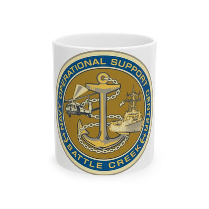 NOSC BC SHIELD (U.S. Navy) White Coffee Mug-11oz-Go Mug Yourself