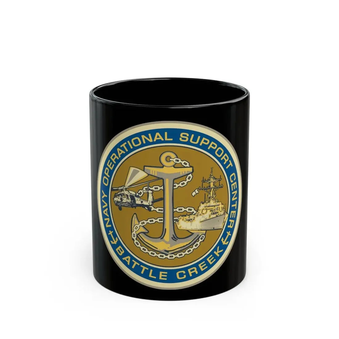 NOSC BC SHIELD (U.S. Navy) Black Coffee Mug 11oz - Go Mug Yourself