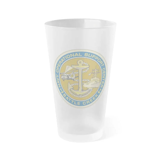 NOSC BC SHIELD (U.S. Navy) Frosted Pint Glass 16oz Default Title - Go Mug Yourself