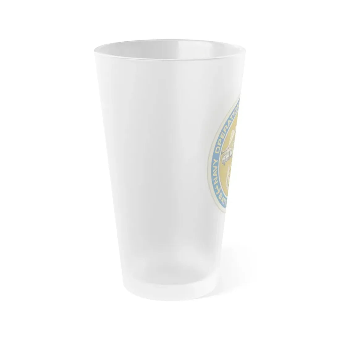 NOSC BC SHIELD (U.S. Navy) Frosted Pint Glass 16oz - Go Mug Yourself