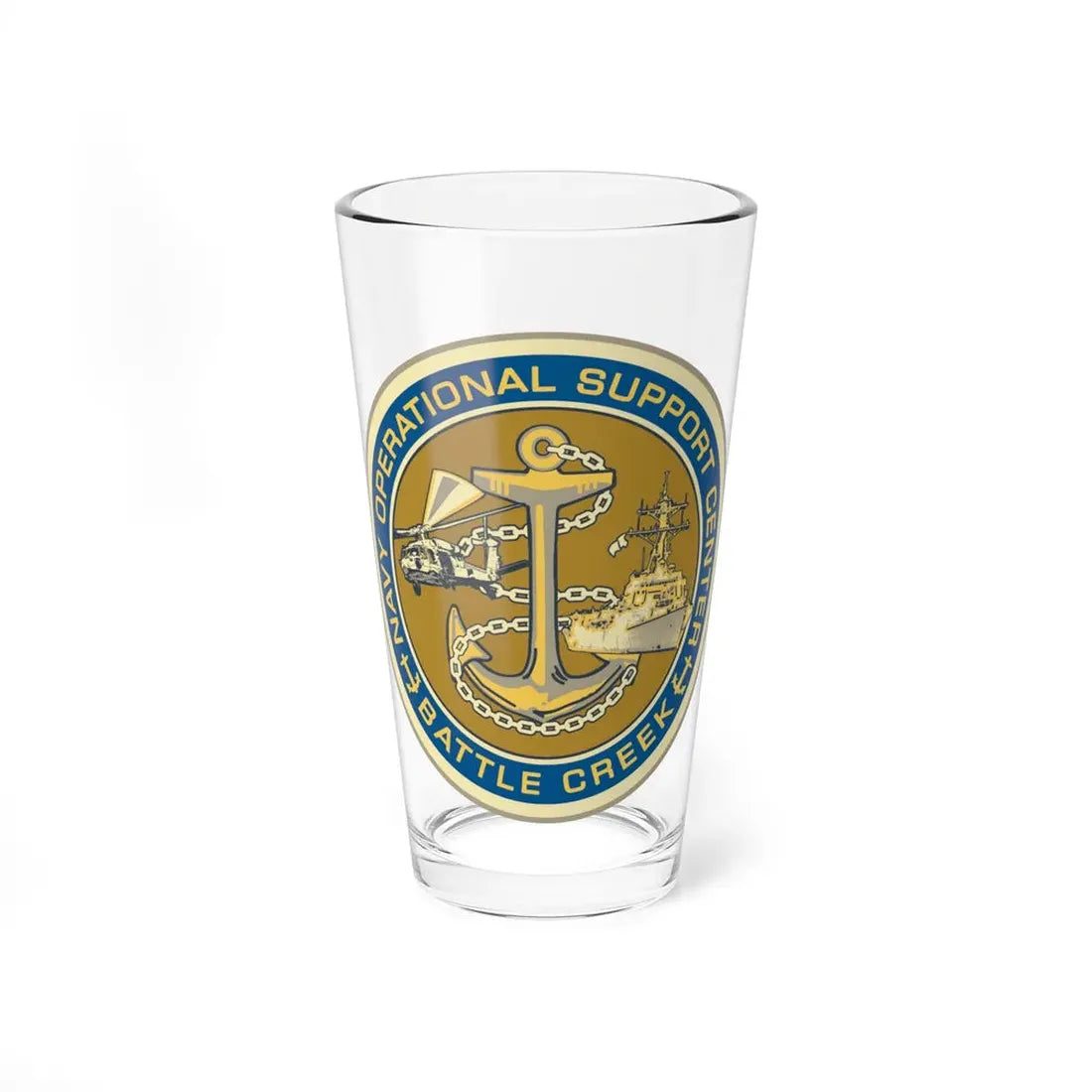 NOSC BC SHIELD (U.S. Navy) Pint Glass 16oz 16oz - Go Mug Yourself