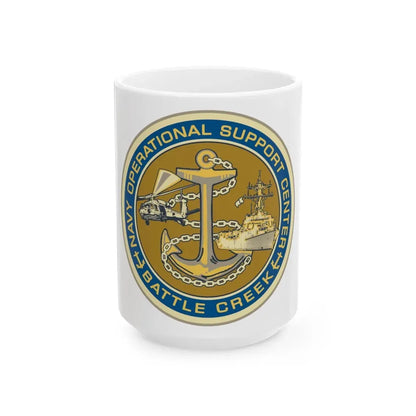 NOSC BC SHIELD (U.S. Navy) White Coffee Mug 15oz - Go Mug Yourself