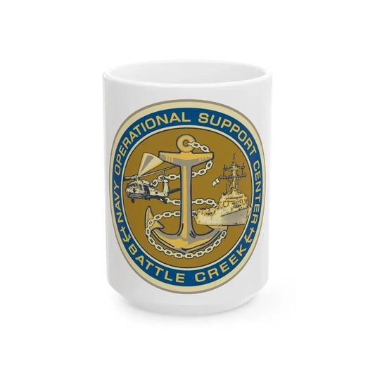 NOSC BC SHIELD (U.S. Navy) White Coffee Mug 15oz - Go Mug Yourself