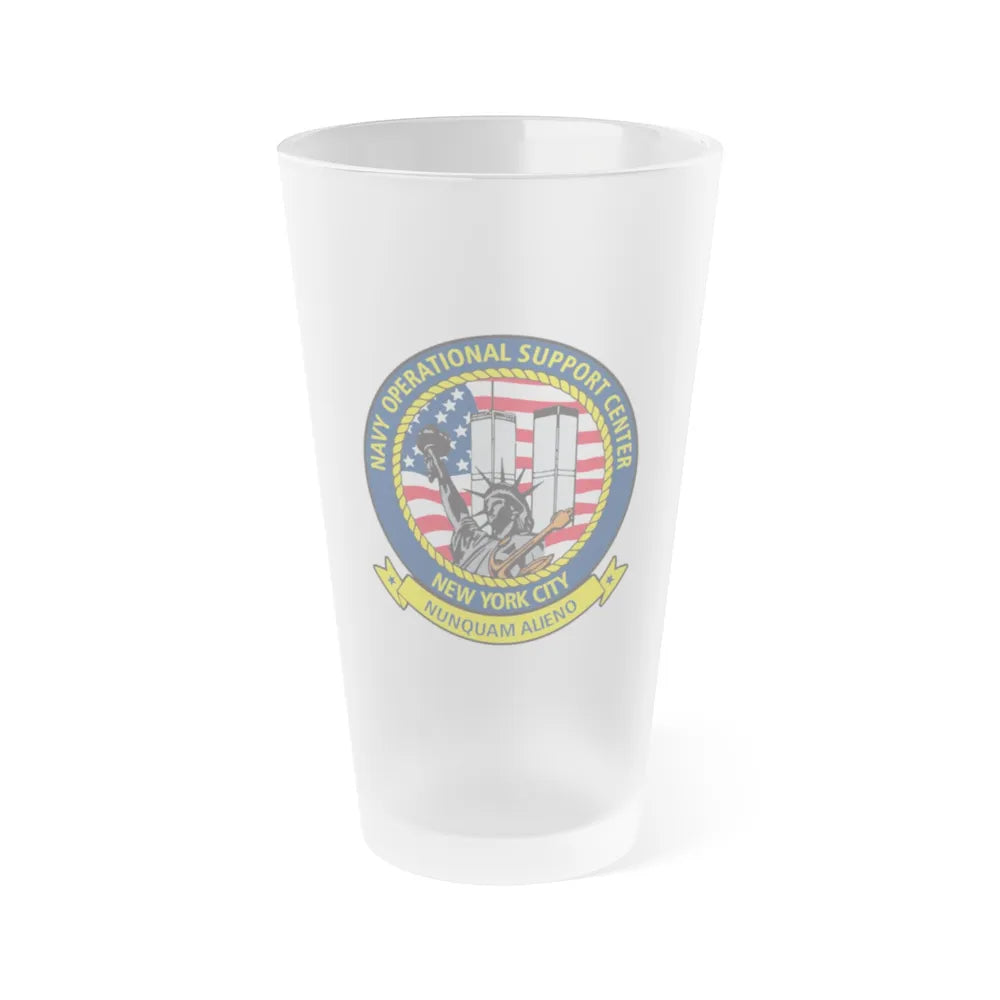 NOSC NYC (U.S. Navy) Frosted Pint Glass 16oz-Go Mug Yourself