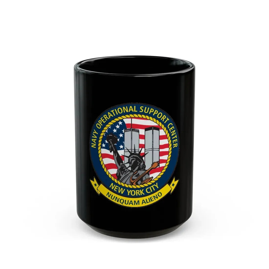 NOSC NYC (U.S. Navy) Black Coffee Mug 15oz - Go Mug Yourself