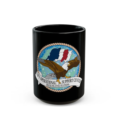 NOSC Rock Island (U.S. Navy) Black Coffee Mug-15oz-Go Mug Yourself