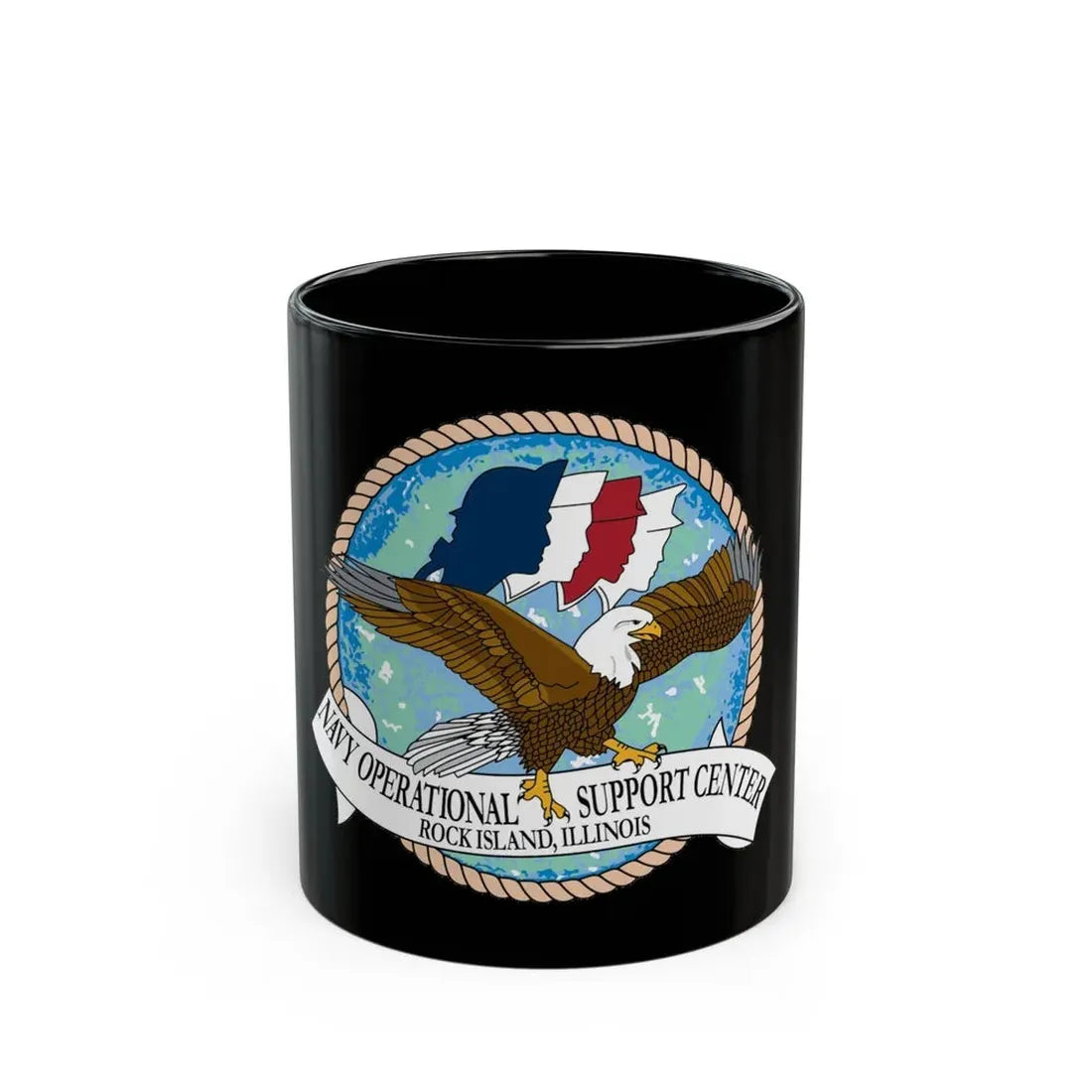 NOSC Rock Island (U.S. Navy) Black Coffee Mug 11oz - Go Mug Yourself