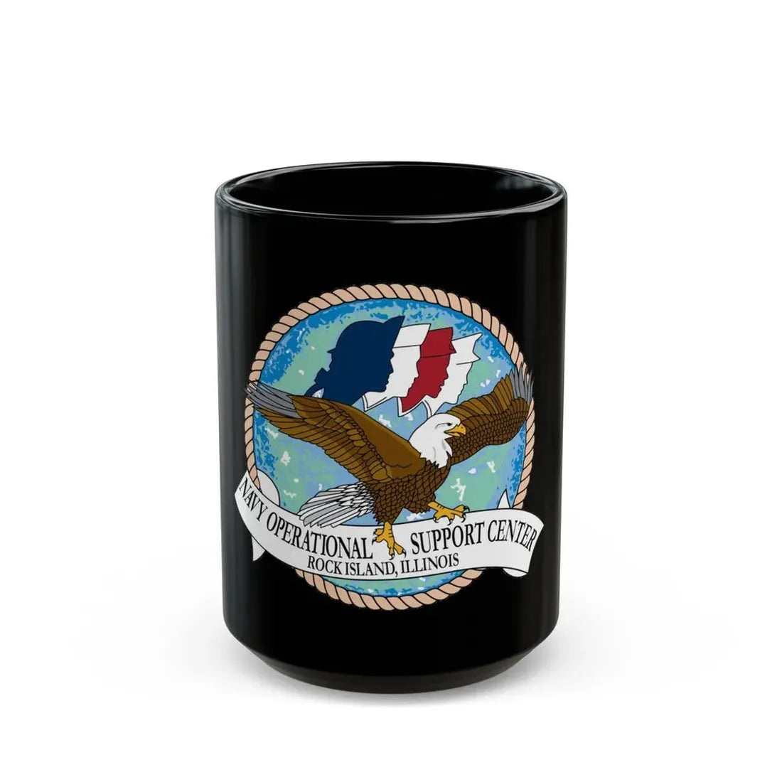 NOSC Rock Island (U.S. Navy) Black Coffee Mug 15oz - Go Mug Yourself
