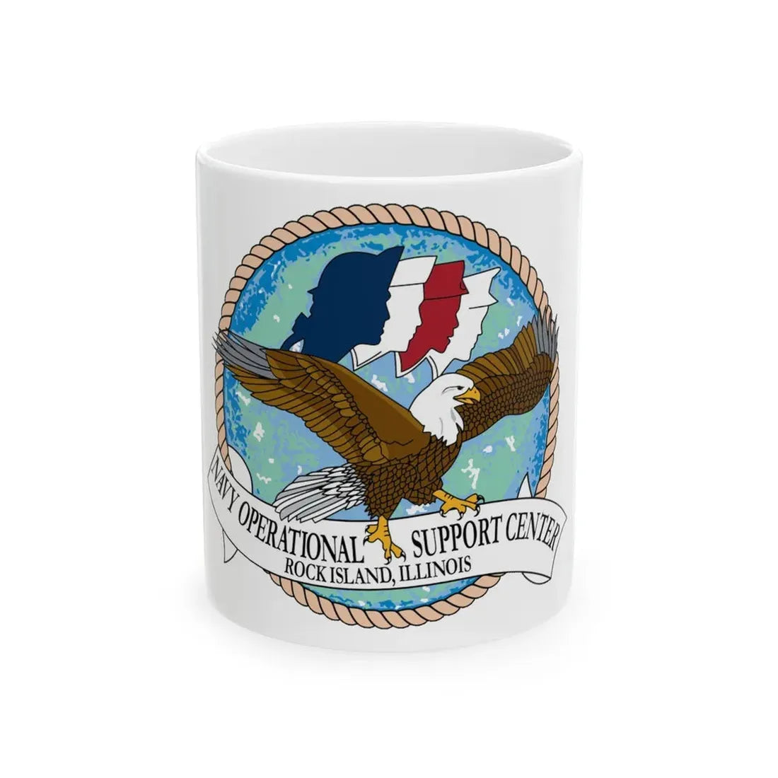 NOSC Rock Island (U.S. Navy) White Coffee Mug 11oz - Go Mug Yourself