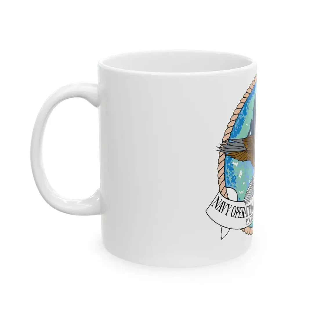 NOSC Rock Island (U.S. Navy) White Coffee Mug - Go Mug Yourself