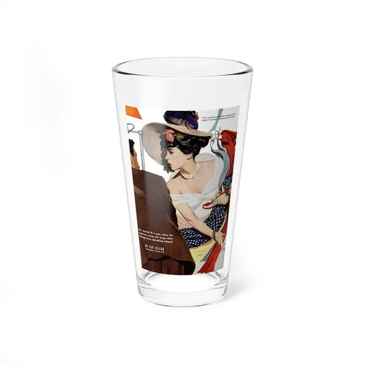 Not Necessarily Permanent, Redbook, November 1950 (Magazine Illustration) Pint Glass 16oz 16oz - Go Mug Yourself