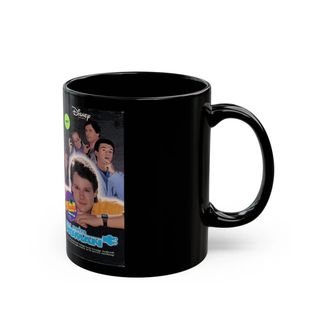 NOT QUITE HUMAN (VHS COVER) - Black Coffee Mug-Go Mug Yourself