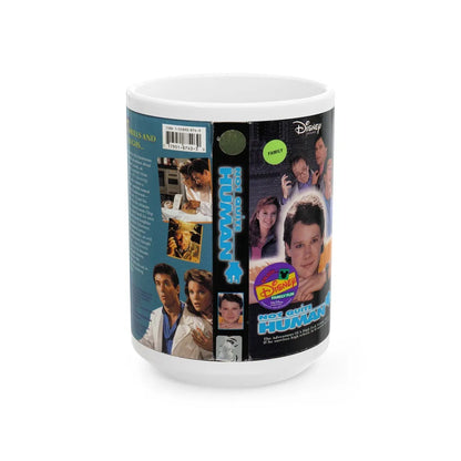 NOT QUITE HUMAN (VHS COVER) - White Coffee Mug-15oz-Go Mug Yourself