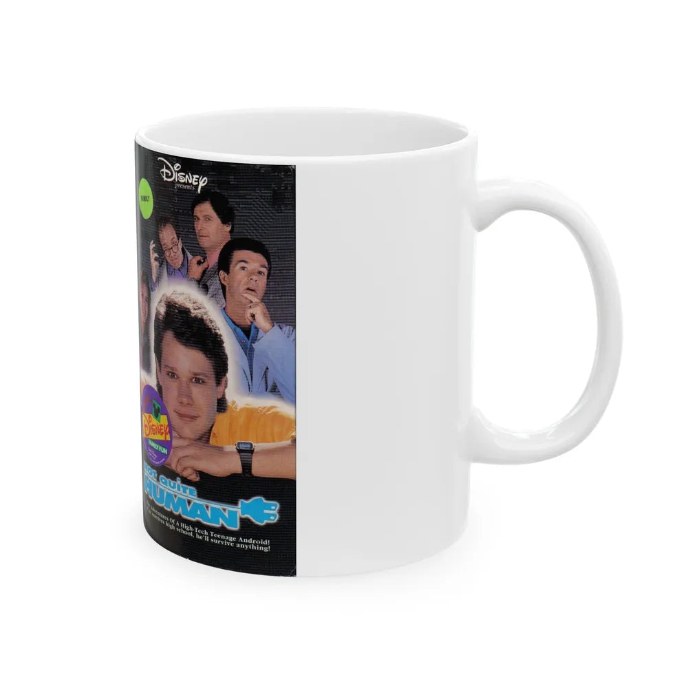 NOT QUITE HUMAN (VHS COVER) - White Coffee Mug-Go Mug Yourself