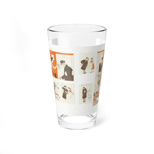 Not So Nice to Come Home To, Redbook illustrations, November 1949 (Magazine Illustration) Pint Glass 16oz 16oz - Go Mug Yourself