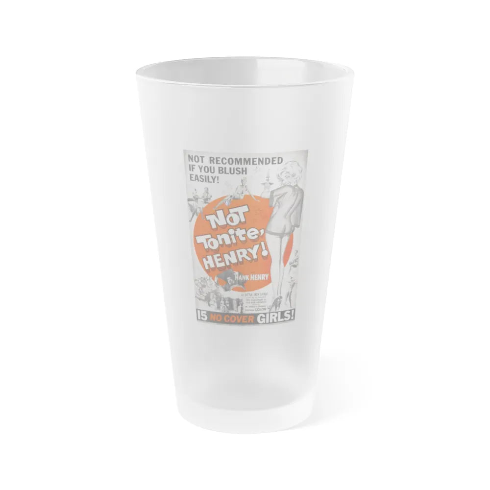 NOT TONITE, HENRY! 1960 Movie Poster - Frosted Pint Glass 16oz-16oz-Frosted-Go Mug Yourself