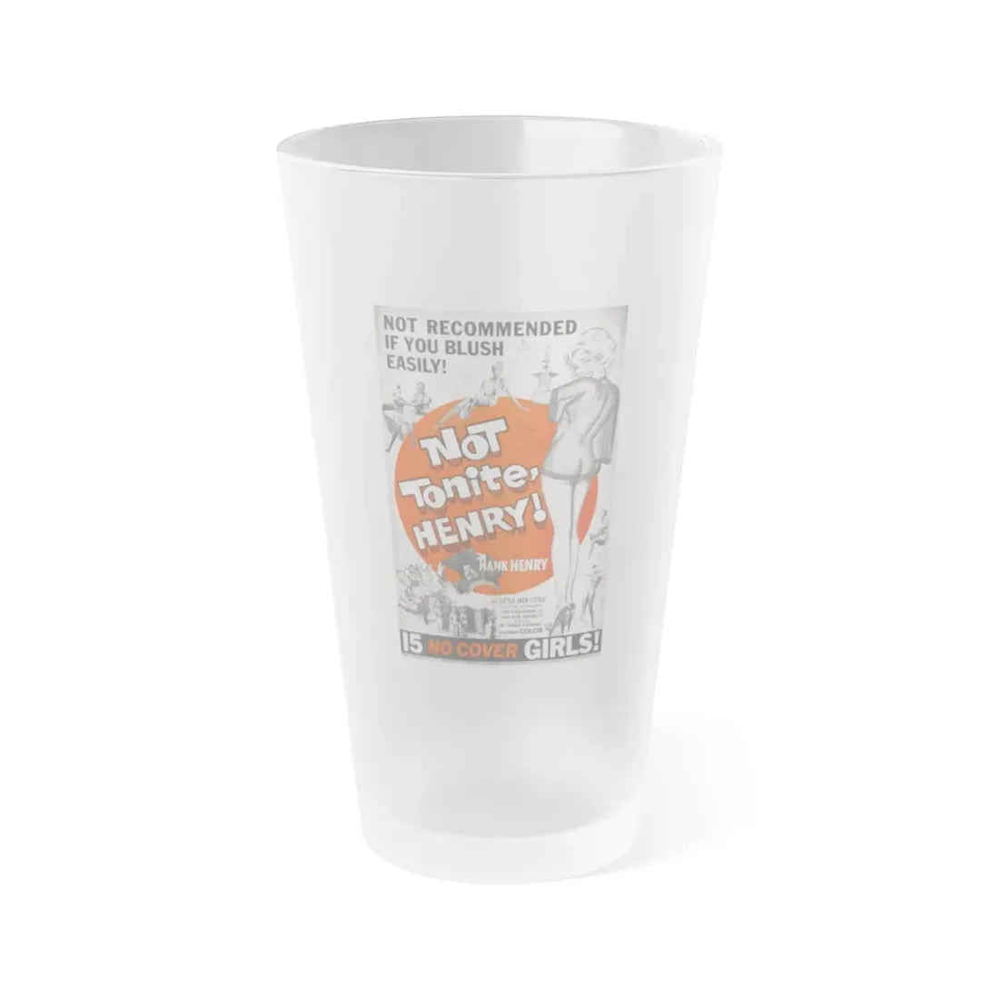 NOT TONITE, HENRY! 1960 Movie Poster - Frosted Pint Glass 16oz 16oz Frosted - Go Mug Yourself