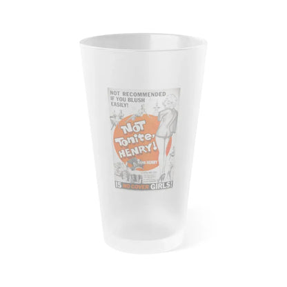 NOT TONITE, HENRY! 1960 Movie Poster - Frosted Pint Glass 16oz 16oz Frosted - Go Mug Yourself