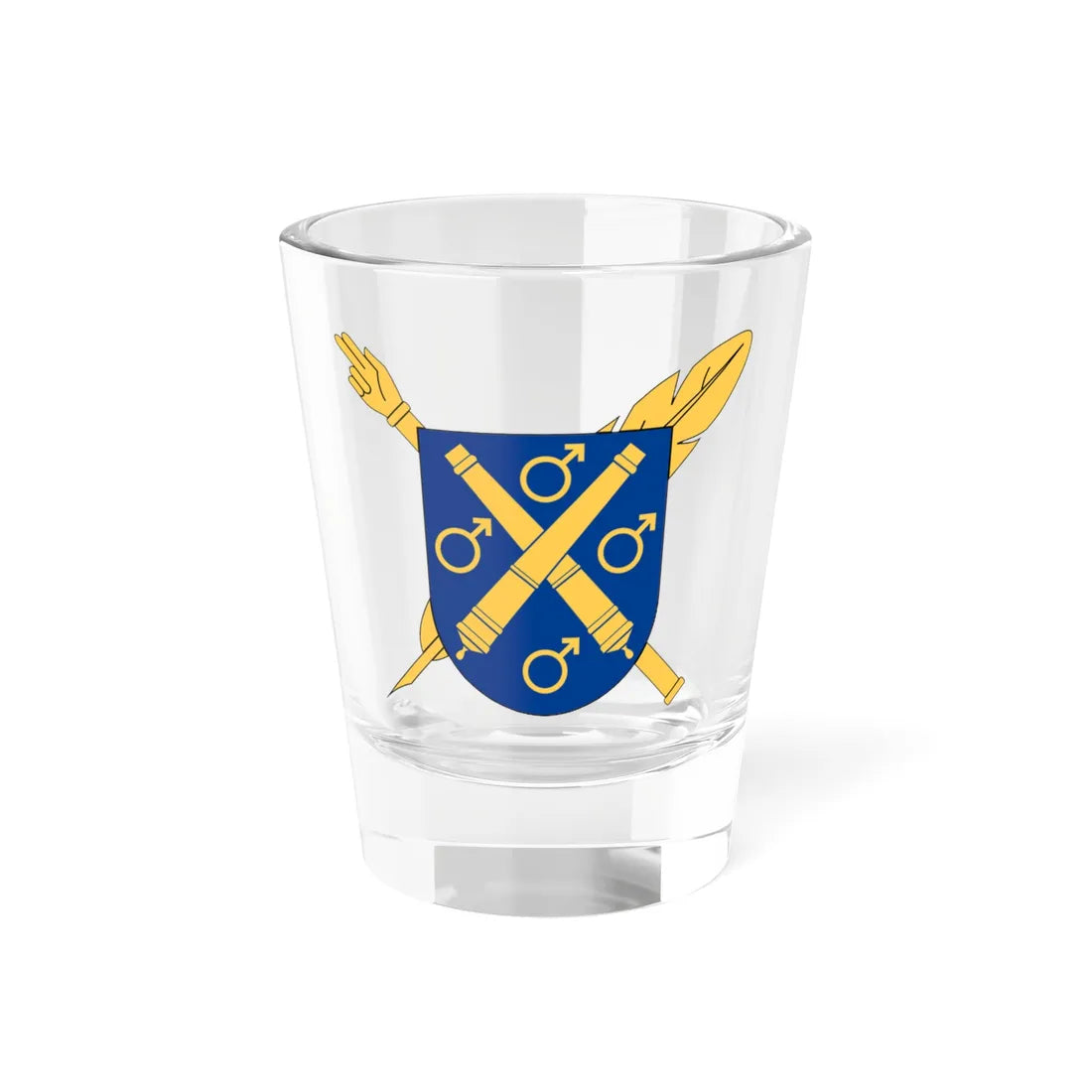 Notarius Publicus Karlskoga vapen (Sweden) (Coat of Arms) Shot Glass 1.5oz - Go Mug Yourself