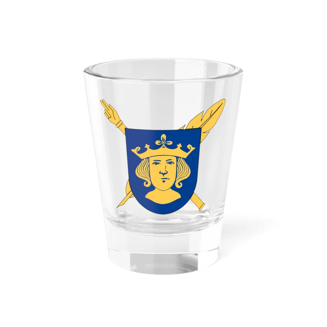 Notarius Publicus Stockholm vapen (Sweden) (Coat of Arms) Shot Glass 1.5oz 1.5oz - Go Mug Yourself