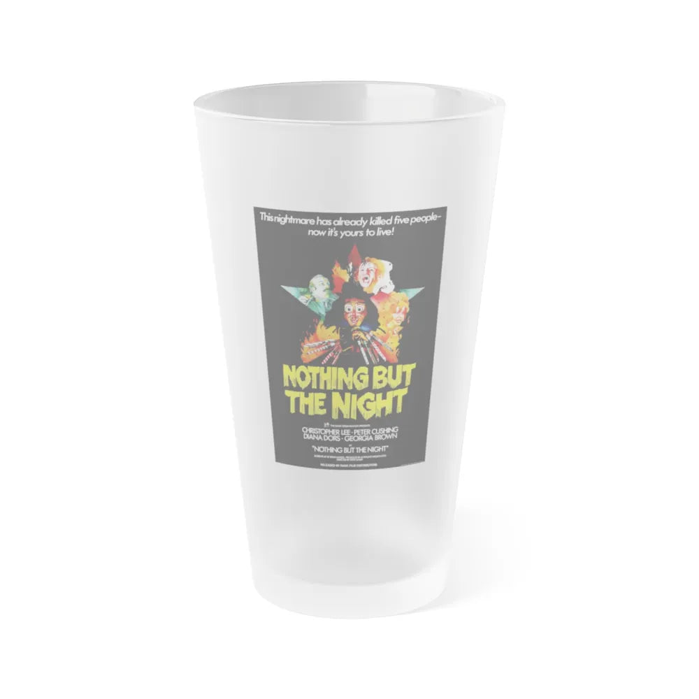 NOTHING BUT THE NIGHT 1973 Movie Poster - Frosted Pint Glass 16oz-16oz-Frosted-Go Mug Yourself