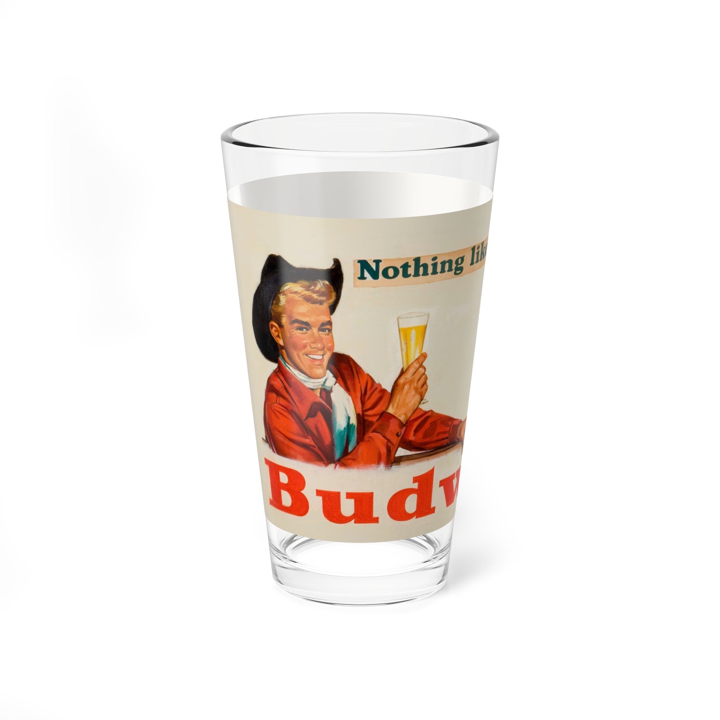 Nothing Like It, Budweiser Beer advertisement (Magazine Illustration) Pint Glass 16oz-Go Mug Yourself