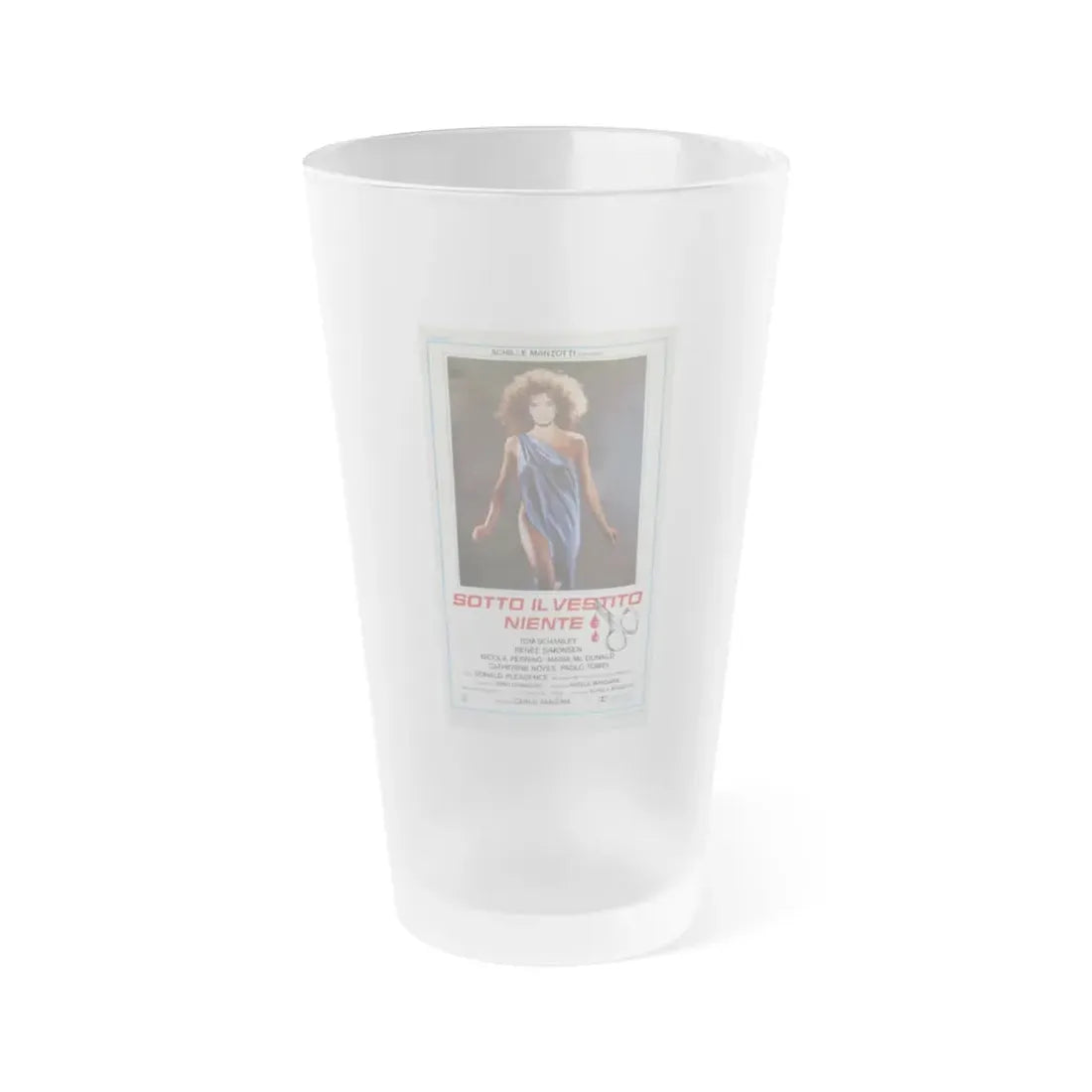 NOTHING UNDERNEATH 1985 Movie Poster - Frosted Pint Glass 16oz 16oz Frosted - Go Mug Yourself