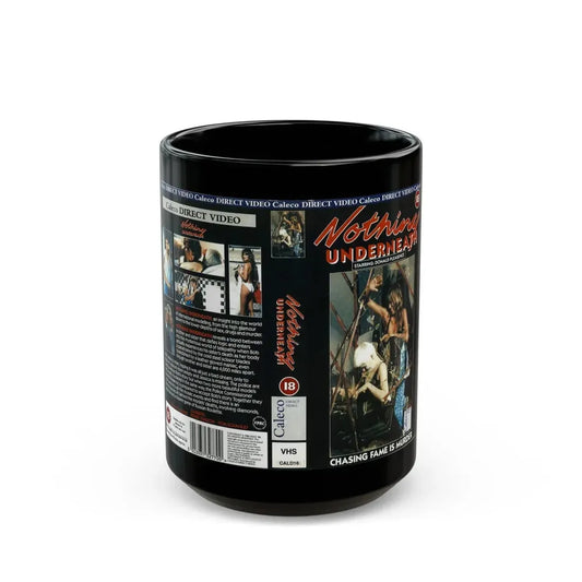 NOTHING UNDERNEATH (VHS COVER) - Black Coffee Mug 15oz - Go Mug Yourself