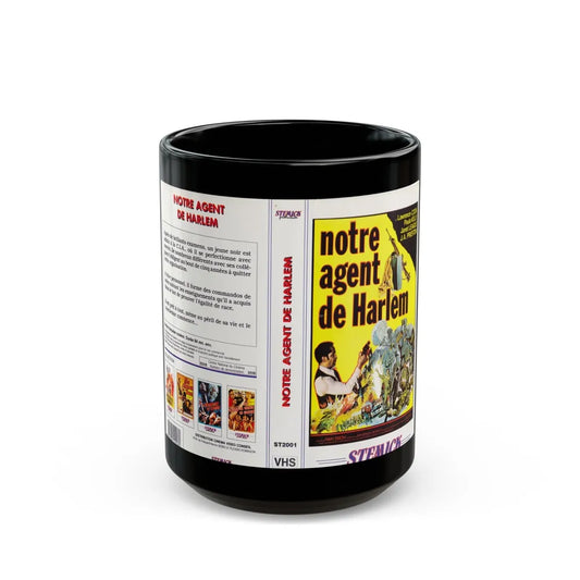 NOTRE AGENT DE HARLEM (VHS COVER) - Black Coffee Mug-15oz-Go Mug Yourself