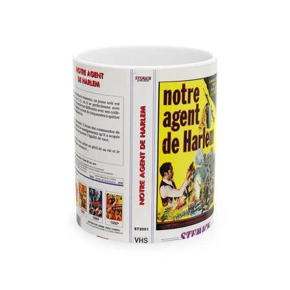 NOTRE AGENT DE HARLEM (VHS COVER) - White Coffee Mug-11oz-Go Mug Yourself