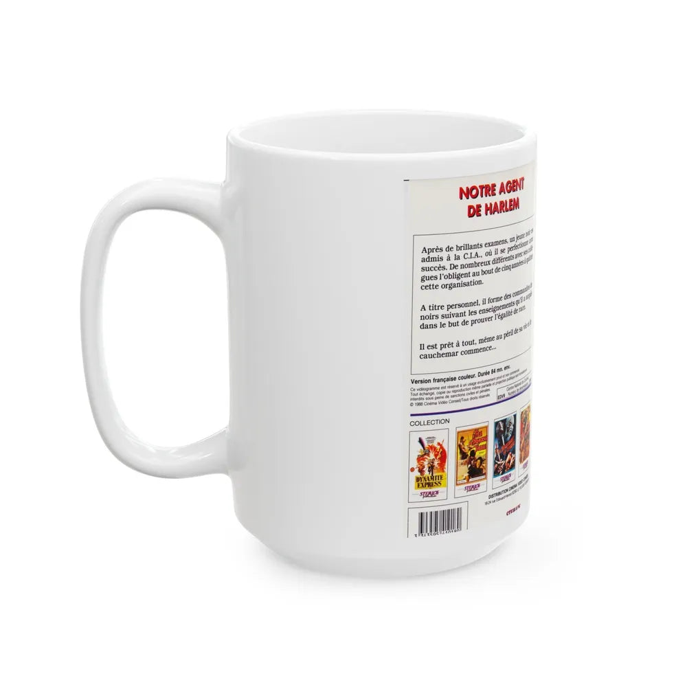 NOTRE AGENT DE HARLEM (VHS COVER) - White Coffee Mug-Go Mug Yourself